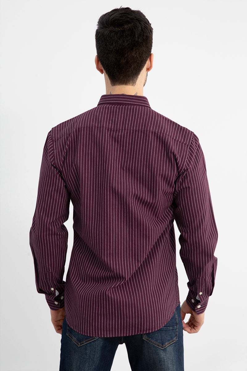 SNITCH Lining Maroon Shirt - Image 5