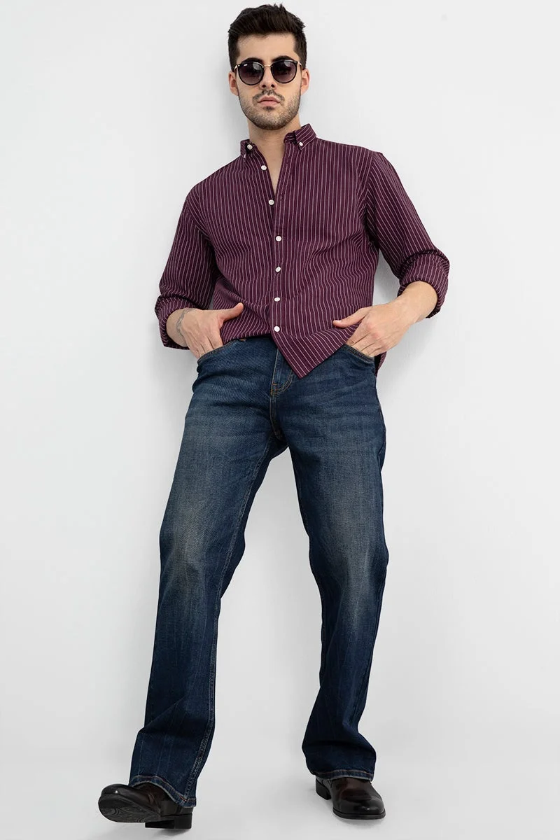 SNITCH Lining Maroon Shirt