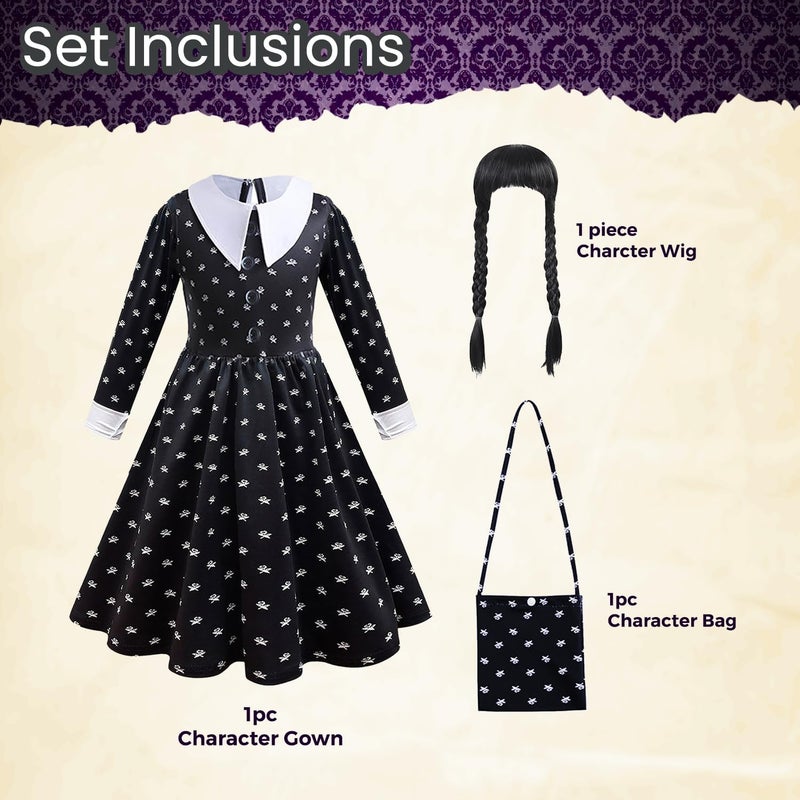 Home Smart Dress Costume for Girls black Color Custome with Accessories Ideal Gift for Birthday - Image 3