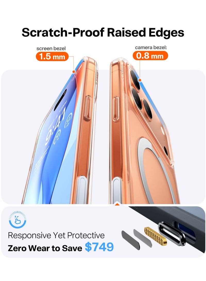 TORRAS O-Stand Spin Series iPhone 17 Pro Max Clear Case – 360° Rotatable Kickstand, MagSafe, Mil-Grade - Clear - Image 5