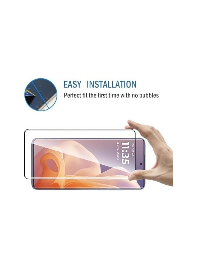PROMASS Screen Protector For Motorola Moto G85 5G Tempered Glass Screen Protector Full Glue Edge-to-edge Anti Scratch Bubble Free for Moto G85 5G - Image 3