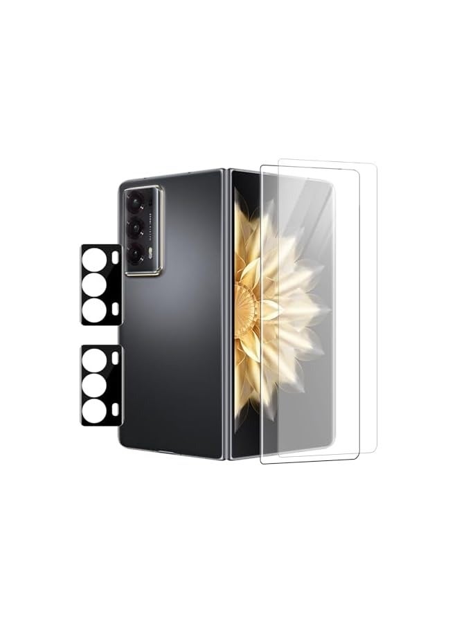 PROMASS 2+2 Pack Compatible with Honor Magic V 2 Tempered Glass Screen Protector & Camera Protector, 3D Camera Protector Screen Tempered Glass Film - Image 1
