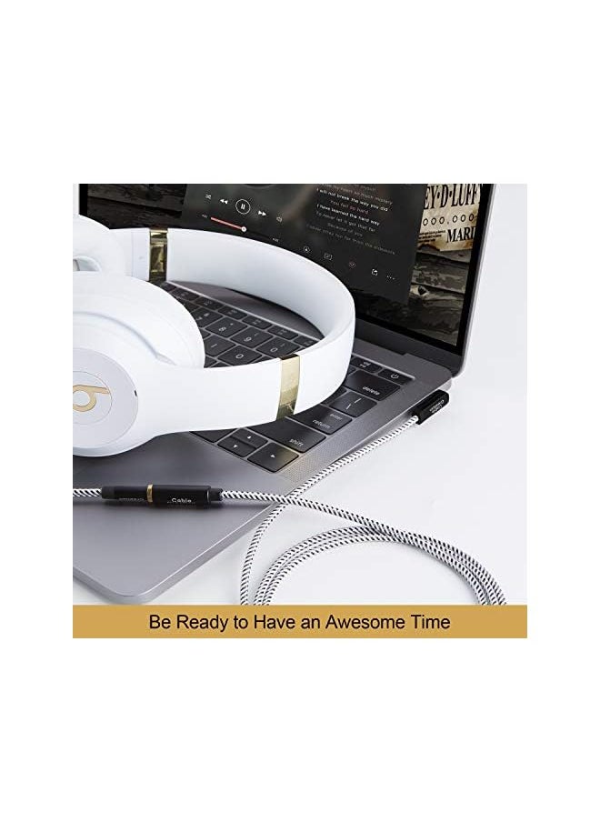 CableCreation - كابل تمديد سماعة الرأس، كابل تمديد صوتي 90 درجة من ذكر إلى أنثى مقاس 3.5 مم، 4 موصلات (متوافق مع الميكروفون)، 1.5 قدم - Image 1
