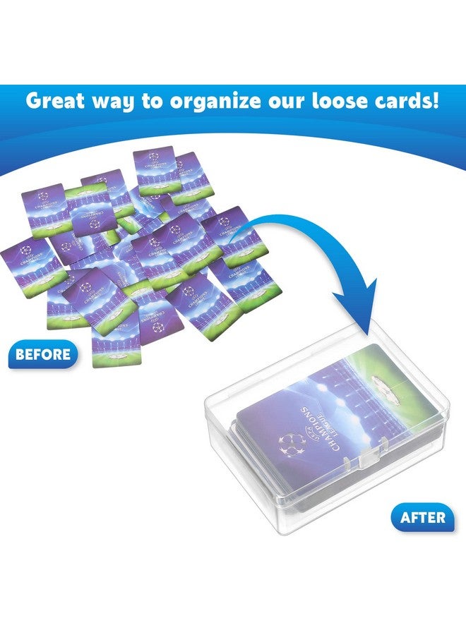 Vicenpal 12 Pcs Playing Card Boxes Clear Plastic Card Deck Cases Trading Card Storage Box Collectible 100 Card Game Card Cases Holder 4.45 x 2.91 x 1.35 Inch Compatible with MTG TCG - Image 4