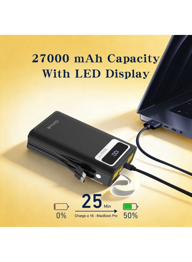 Oale Portable Charger Power Bank iPower P30000 - 27000mAh Battery Pack, 22.5W Fast Charging Power bank,Travel Essential for Portable Phone Charger - Image 3