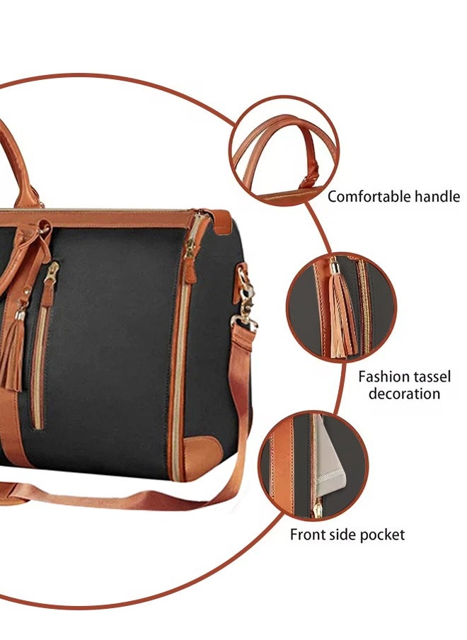 DMG TECH - Sports Gym Bag, Travel Luggage with Shoe Pattern, Duffel Bag (Brown) - Image 1