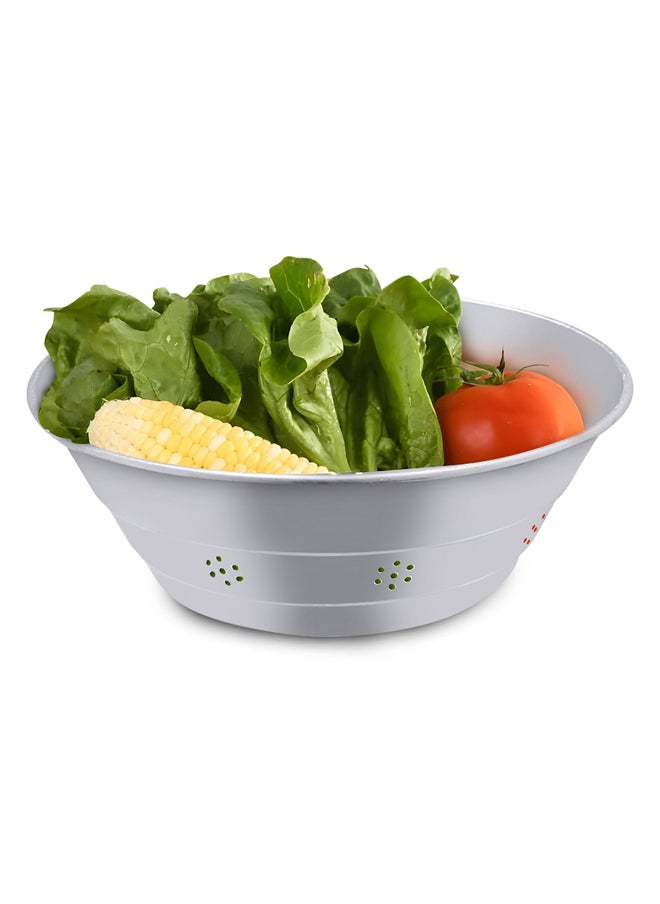 AL SANIDI Multi-purpose aluminum strainer Silver Size 28.6*27.9 Cm  - Image 2