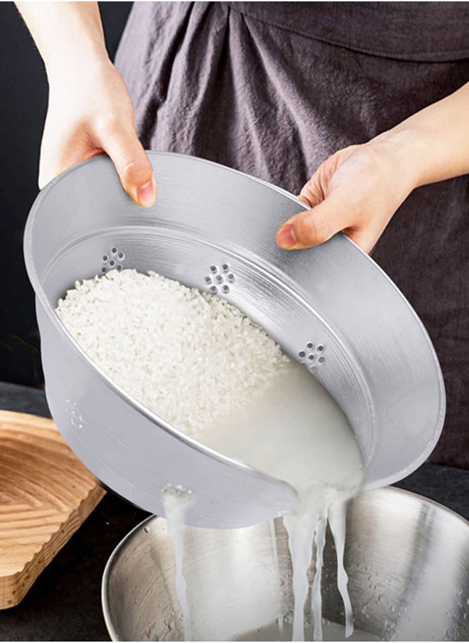 AL SANIDI Multi-purpose aluminum strainer Silver Size 28.6*27.9 Cm  - Image 3