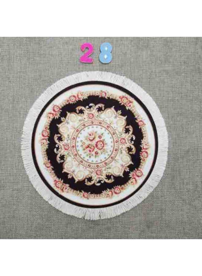 Direct Supply Innovative Carpet Dining Mat Persian Style Coaster, Flower Plate, Fruit Plate Mat Tea Pot Mat Decorative Mat-Specifications:28  - Image 1