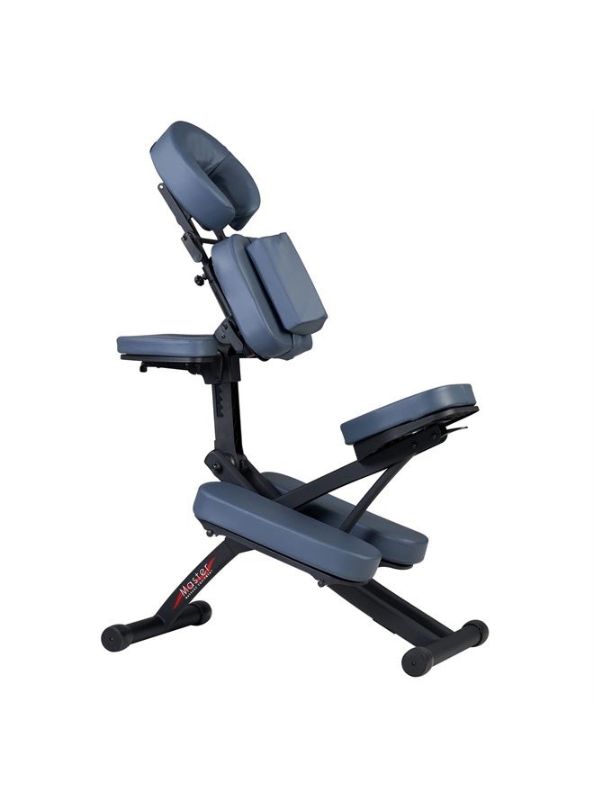 Master Massage Rio Portable Massage Chair - Royal Blue, Lightweight 24 lbs, Aluminum Foldable Frame, Fully Adjustable - Image 2