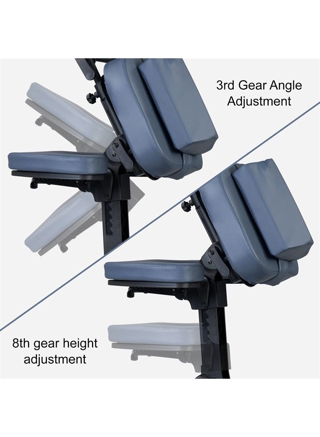 Master Massage Rio Portable Massage Chair - Royal Blue, Lightweight 24 lbs, Aluminum Foldable Frame, Fully Adjustable - Image 4