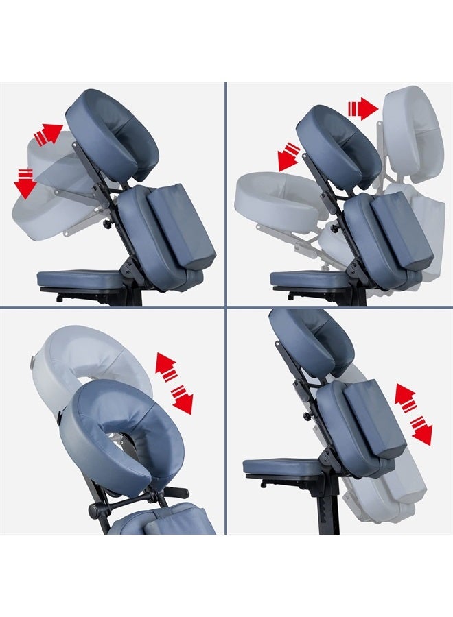 Master Massage Rio Portable Massage Chair - Royal Blue, Lightweight 24 lbs, Aluminum Foldable Frame, Fully Adjustable - Image 3