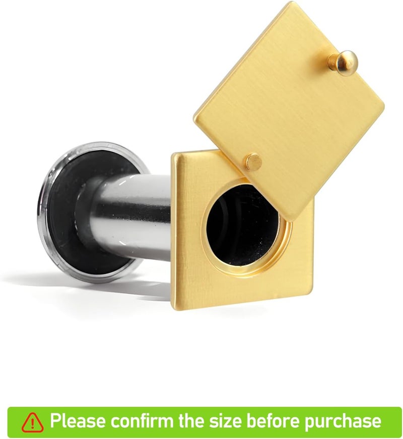 KIBBEH Peephole Security Cap Set, Home Door Viewer Cover with Self-Adhesive Install Kit for Enhanced Privacy (Brushed Gold) - Image 4