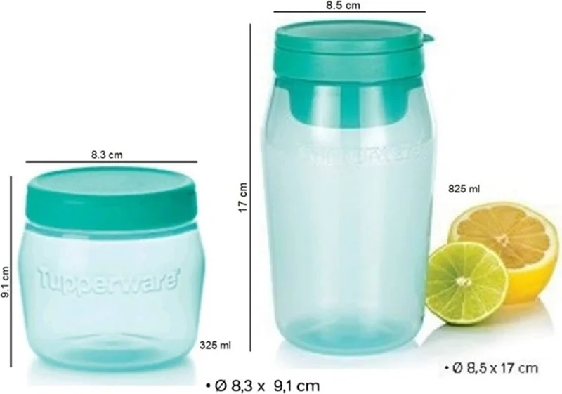 Tupperware Multi-Purpose Jar 2-Piece Storage Container 825ML-325MLVIOLAHOME