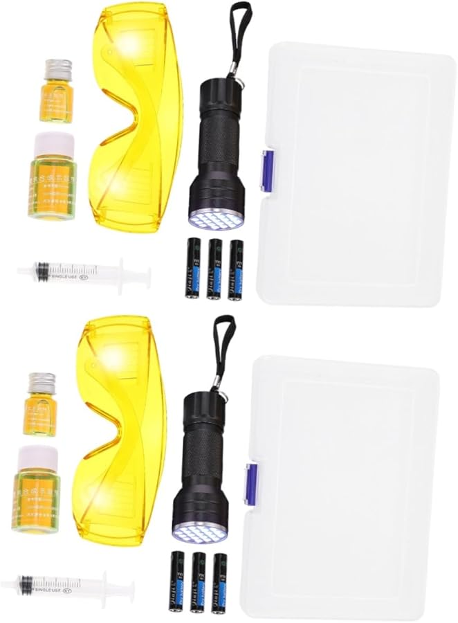 2 Pcs Transparent Car AC Leak Detector Kit for Automotive and Household Refrigeration Systems - Image 2