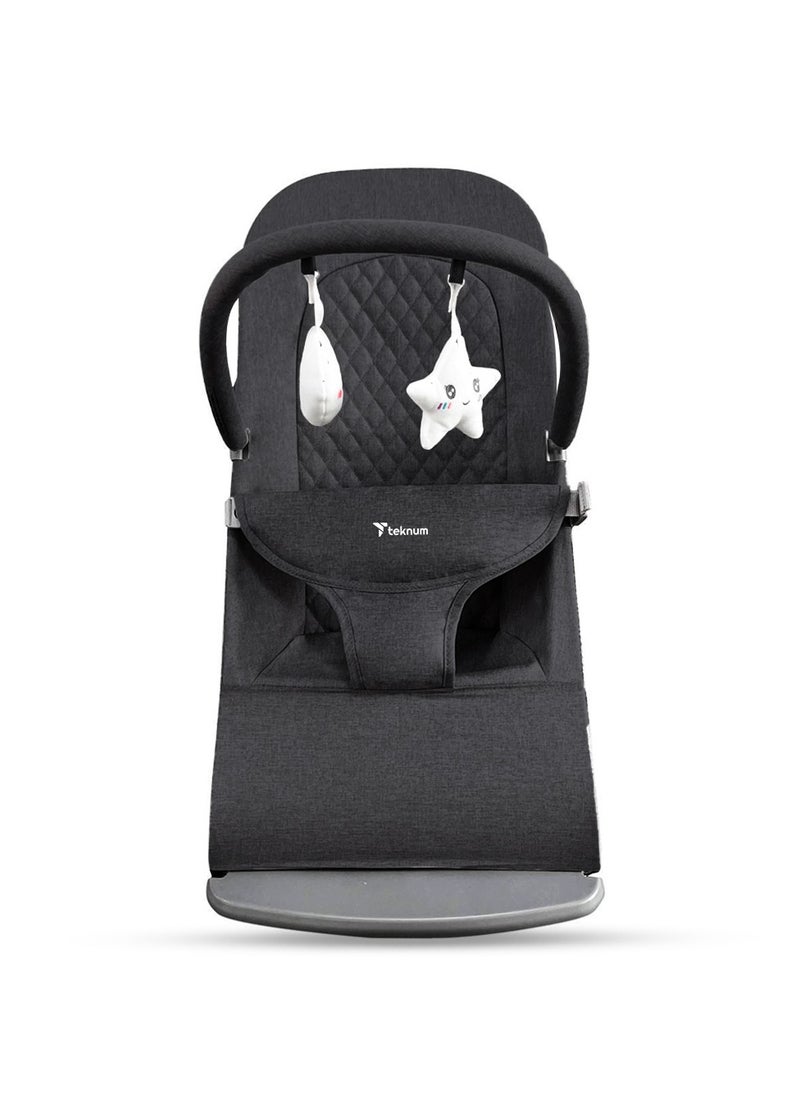 TEKNUM - 3 - Stage Baby Bouncer/ Recliner Seat - Black - Image 1