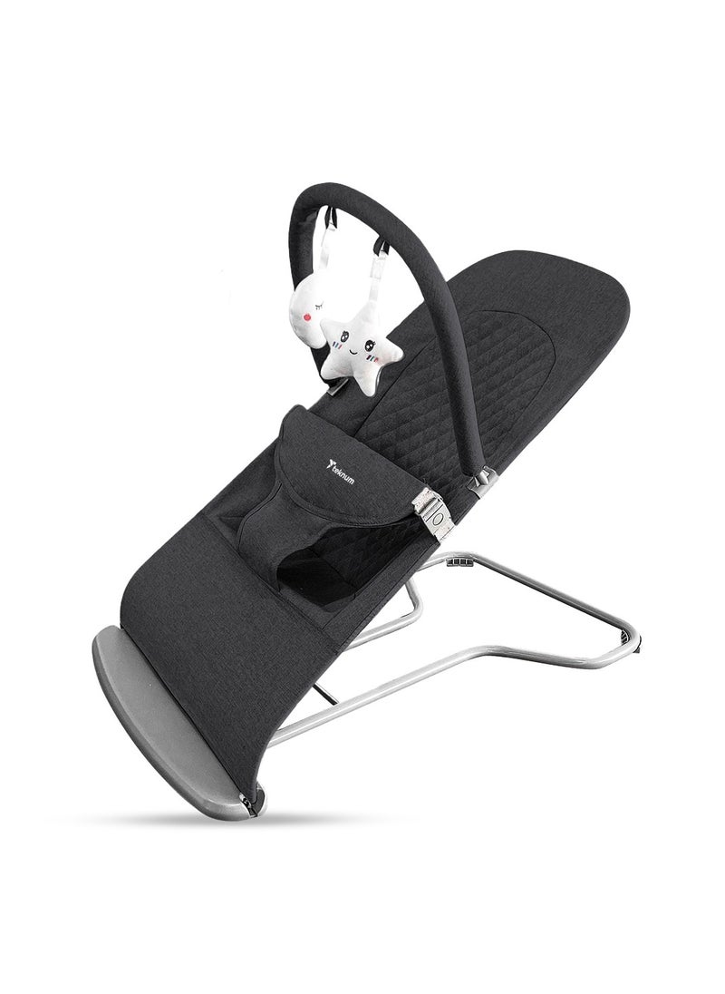 TEKNUM - 3 - Stage Baby Bouncer/ Recliner Seat - Black - Image 1