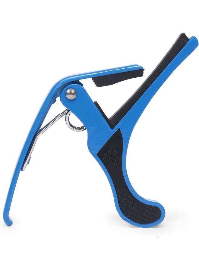 JUAREZ JRZ250 One Handed Trigger Guitar Metal Capo Quick Change For Ukulele, Electric And Acoustic Guitars, Blue - Image 1