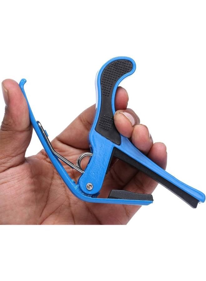 JUAREZ JRZ250 One Handed Trigger Guitar Metal Capo Quick Change For Ukulele, Electric And Acoustic Guitars, Blue - Image 3