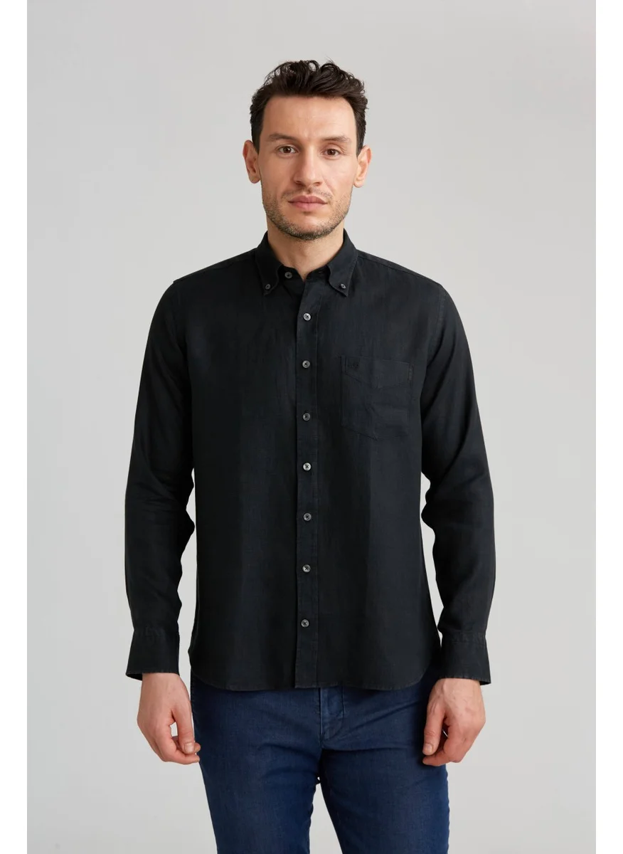 Bisse Gm 231134 Uk Pal B Dk Collar T. Pocket Shirt Black GM23Y231134_D99