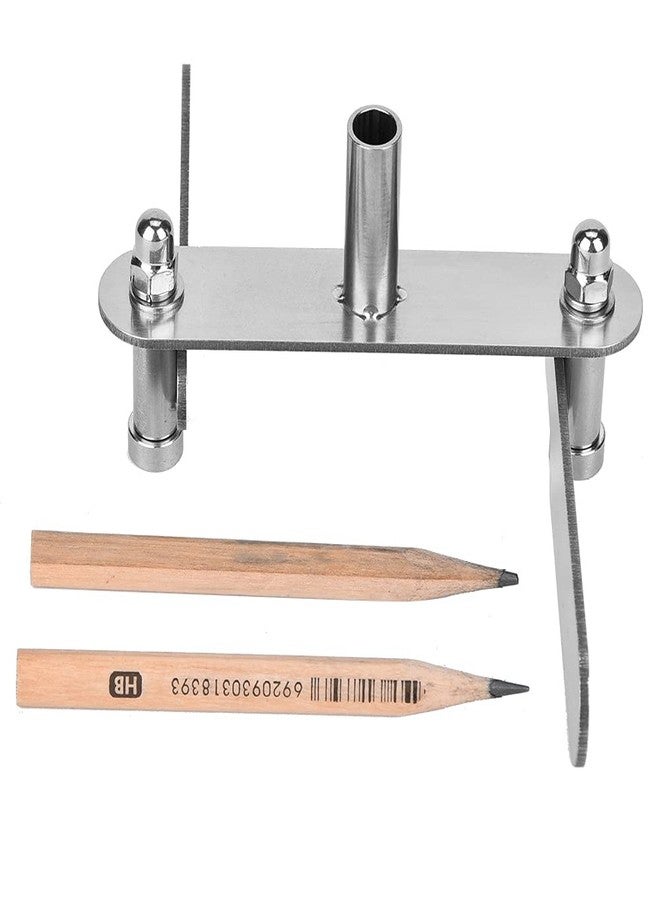 Yuecoom أداة تحديد مركز الخشب، أداة تحديد مركز الخشب من الفولاذ المقاوم للصدأ مع قلمين رصاص، أداة تحديد مركز الخشب (0-60 مم) - Image 1