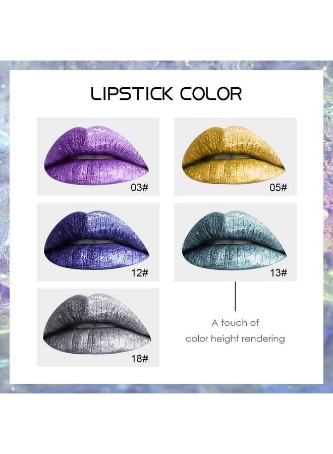 Kilshye Glitter Lipstick Matte Liquid Lipsticks Metallic Lip Glaze High Pigment Lipgloss Long Lasting Waterproof Lip Makeup For Women And Girls Pack Of 1 (C Silver 18) - Image 4