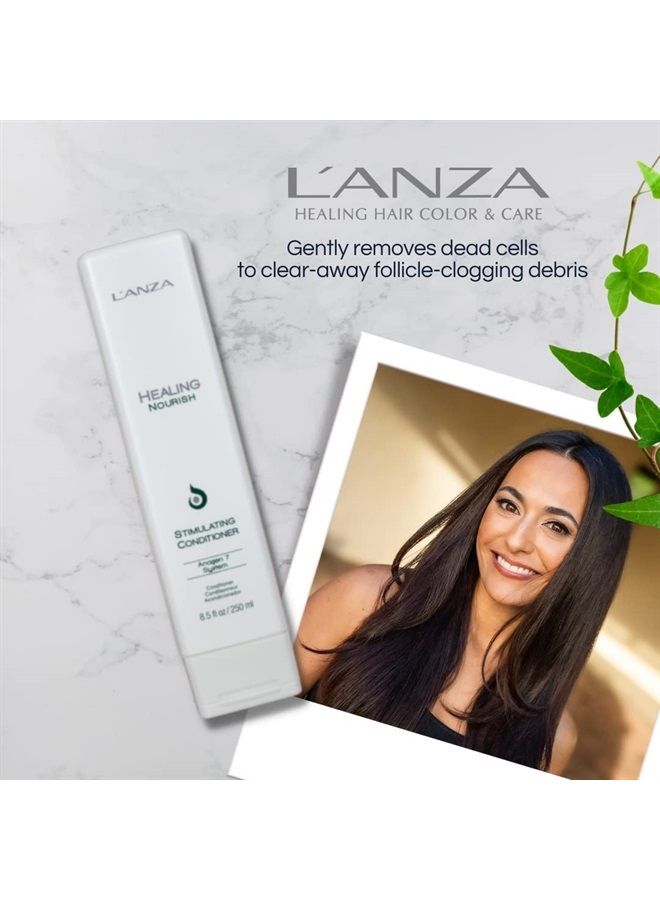 L'anza Healing Nourish Stimulating Conditioner, Encourages Healthy Hair Growth While Eliminating Dead Skin Cells, Sebum, Residue & DHT, for a Healthy and Fresh Hair and Scalp (8.5 Fl Oz)
