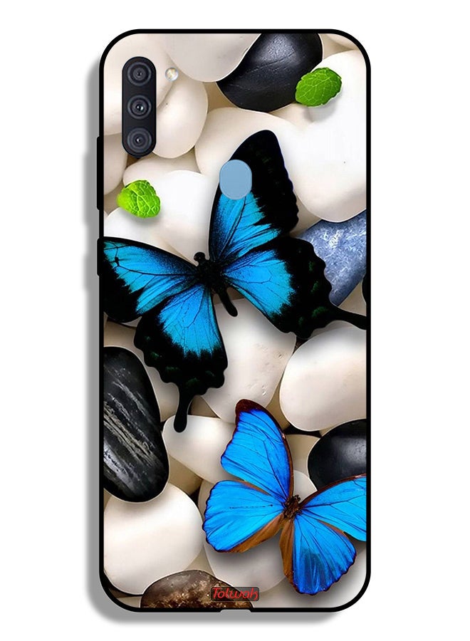 Tolwak Samsung Galaxy A11 Protective Case Cover Butterflies On Stones - Image 1