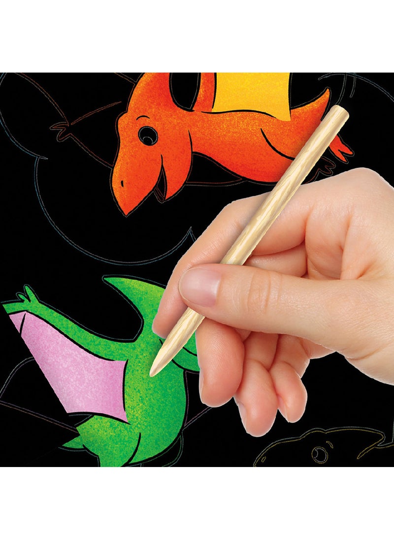 Hinkler مجموعة اكتشاف الديناصورات المفاجئة من هينكلر - مجموعة أنشطة ممتعة للأطفال، بطاقات خدش لكشف حقائق وصور الديناصورات المخفية - Image 2