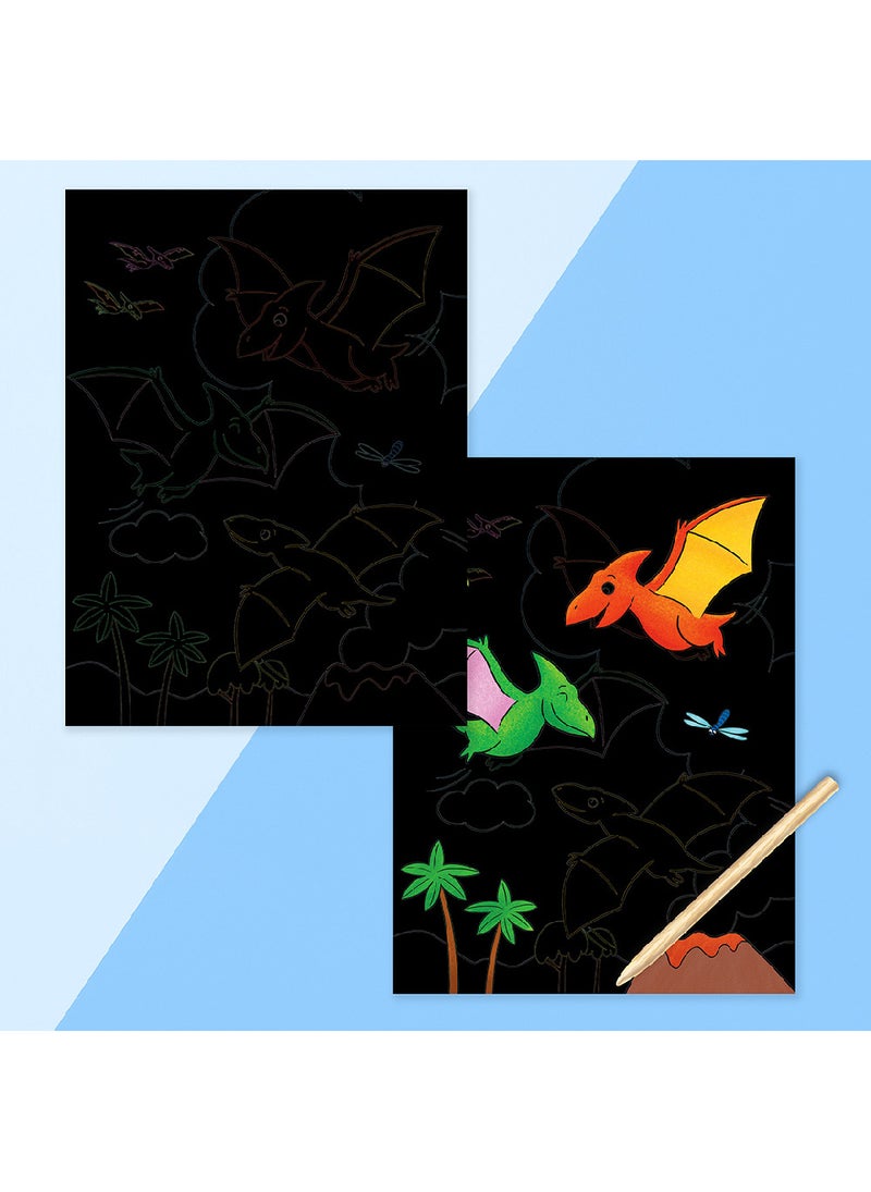 Hinkler مجموعة اكتشاف الديناصورات المفاجئة من هينكلر - مجموعة أنشطة ممتعة للأطفال، بطاقات خدش لكشف حقائق وصور الديناصورات المخفية - Image 4