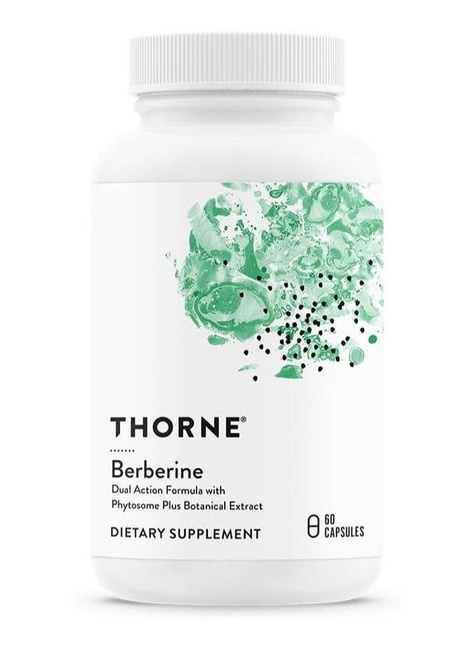 Thorne Berberine - Dual Action Formula with Phytosome Plus Botanical Extracts - 60 Capsules Dietary Supplement 