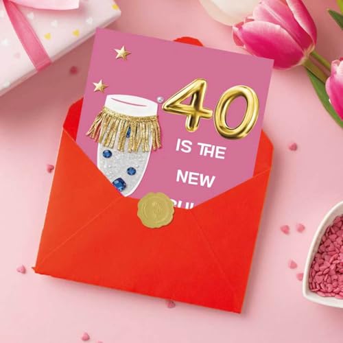 OJsensai Happy 40th Birthday Card & Gifts for Women, 40 Year Old Bday Gifts Ideas for Wife, Happy 40th Birthday Decorations - Image 4