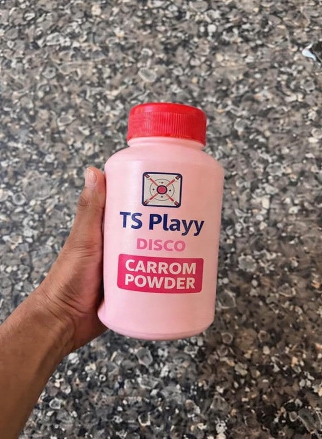 TS Playy مسحوق تي إس بلاي ديسكو كاروم، مسحوق عالي الجودة سهل الانزلاق للوحة الكاروم، يدوم طويلاً، مناسب للعب الاحترافي والمنزلي، 200 غرام - Image 2