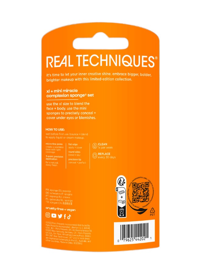 REAL TECHNIQUES Hyperbrights Xl + Mini Miracle Complexion Sponge S Multicolour - Image 2