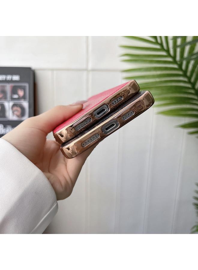 Zaboon Case For iPhone 13 Genuine Leather Pinshang Series Nano Electroplating Phone Case - Image 4