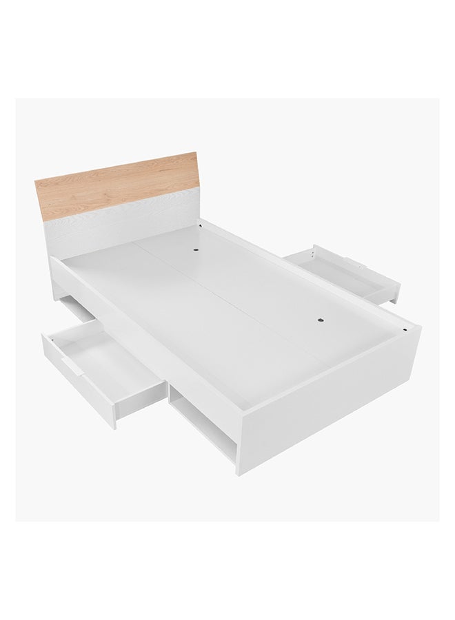 Home Box Milan Twin Bed with Drawers 213 x 87.5 x 128 cm - Image 4
