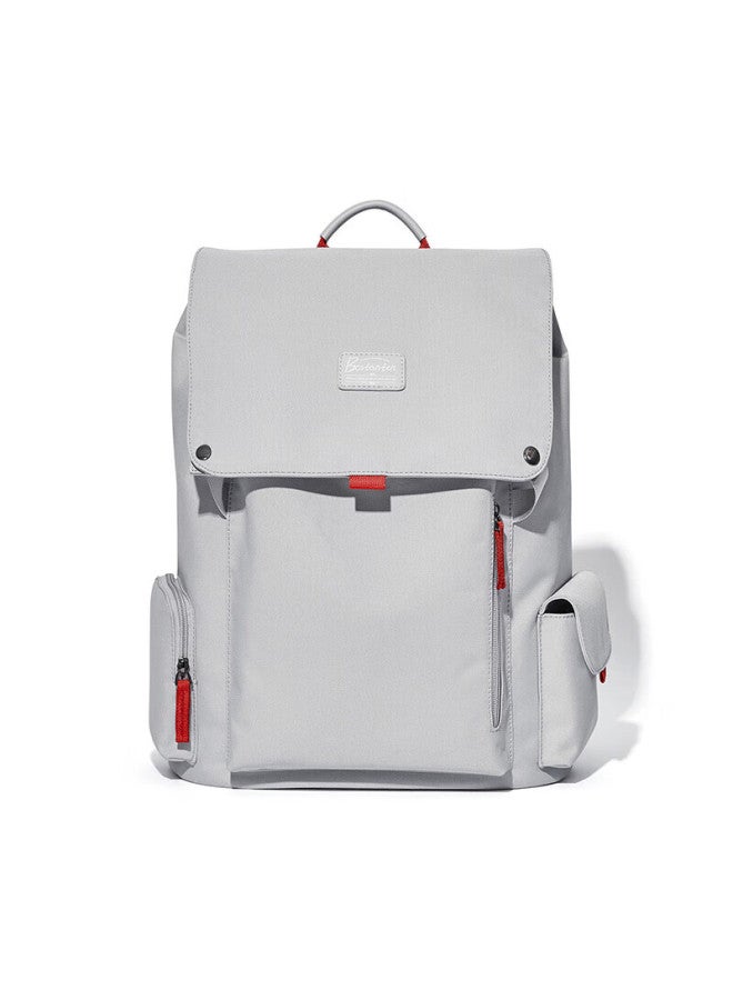 Bostanten Backpack For Men And Women, Student Schoolbag, Trendy Large Capacity 17.3-inch Laptop Bag, Gray, Large Size - Image 4