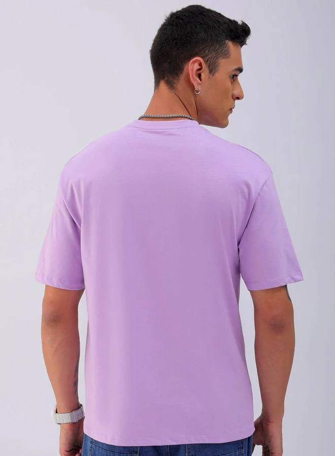 ذا انديان كراج كو Men Boxy Oversized Graphic Back Printed Round Neck Tshirt