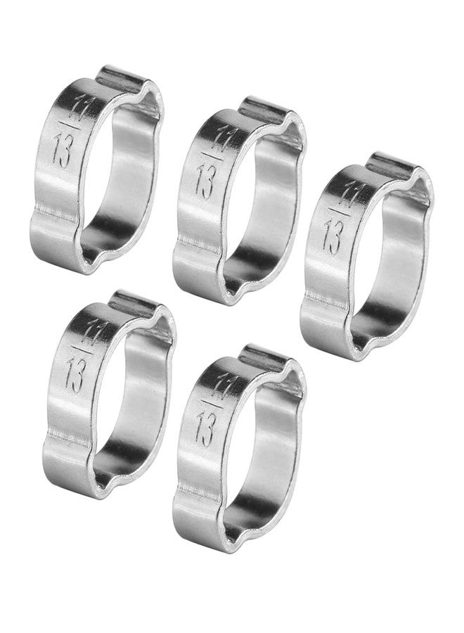 ايجويوس مشابك الخرطوم، 10 قطع من مشابك الأنابيب المصنوعة من الفولاذ المقاوم للصدأ والمطلية بالزنك، مشبك خرطوم ذو أذنين ومشبك على شكل حرف O وأذن مزدوجة مع طلاء الزنك لأنبوب البنزين، لتثبيت السيليكون أو المطاط - Image 5