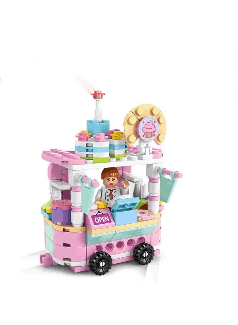 157-Piece Mini Street Food Stall Building Block Toy