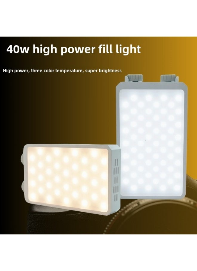Generic Hot Sale High-power RGB Full-color Fill Light Live Beauty Lighting Handheld Outdoor Photography Pocket Light-Specifications:Ym40w Three-color Temperature Pocket Lamp  - Image 2