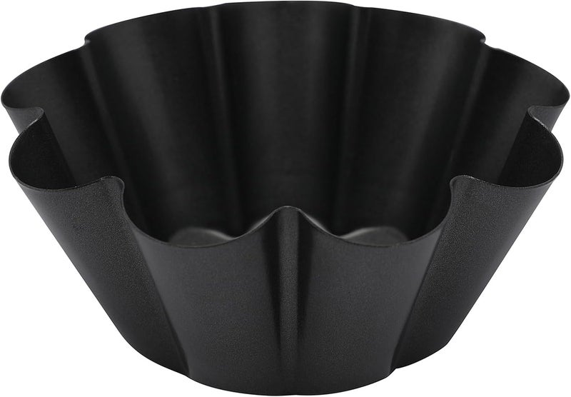 Mn Aux 12 Pack Egg Tart Molds | Carbon Steel Mini Muffin Cake Mold | Non-Stick Cupcake and Pudding Mold | Reusable Kitchen Baking Tools for Cookies (13.2 * 6.2cm) - Image 3