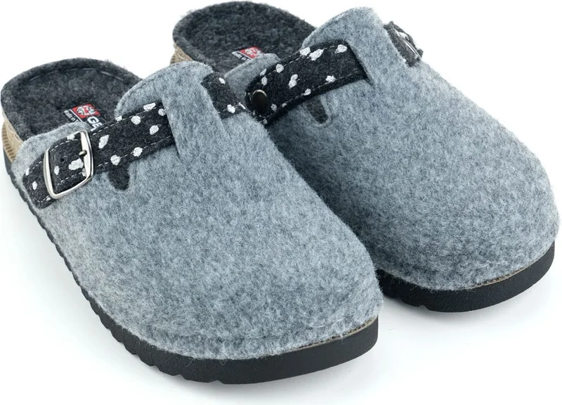 جيزر Women's Winter Comfortable Sole Single Buckle Adjustable Felt Home Garden Slippers