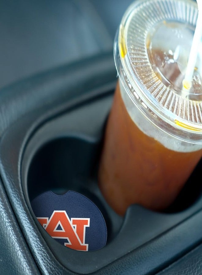 GRAPHICS & MORE Auburn University Tigers Primary Logo Car Coasters, Pack of 2, 2.5" Ceramic Stone, Drink Coaster for Cup Holders with Finger Notch - Image 4
