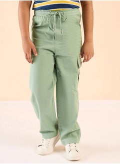 Stylo Bug Solid Drawstring Waist Cargo Pants by Styli  - Image 2