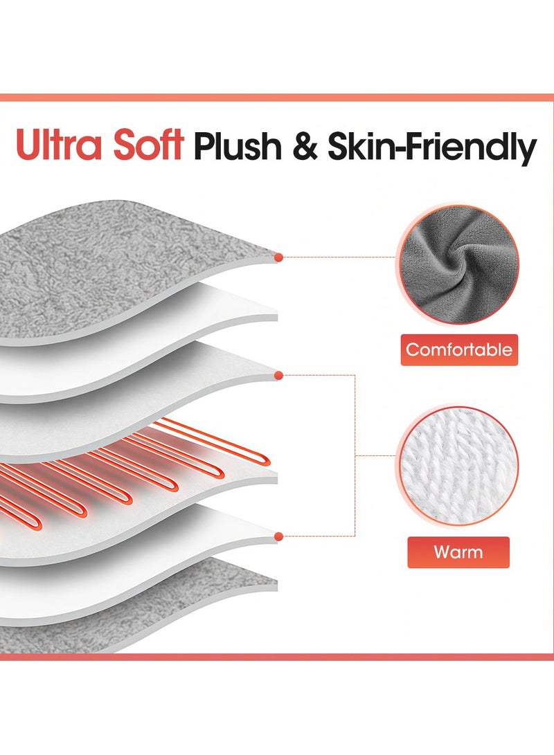 general USB Rechargeable Foot Warmer Mat - 50℃ Constant Temp Detachable Heated Liner Washable Cover for Home Office Use - Image 3