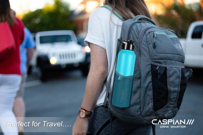 CASPIAN /// HIke ISI Certified Stainless Steel Water Bottle 1 ltr. (Bright Teal, 1 Litre) | Leak Proof Sipper for Fridge Home Office Travel School Kids Boys Girls Adults Sports Gym Yoga | BPA Free - Image 4