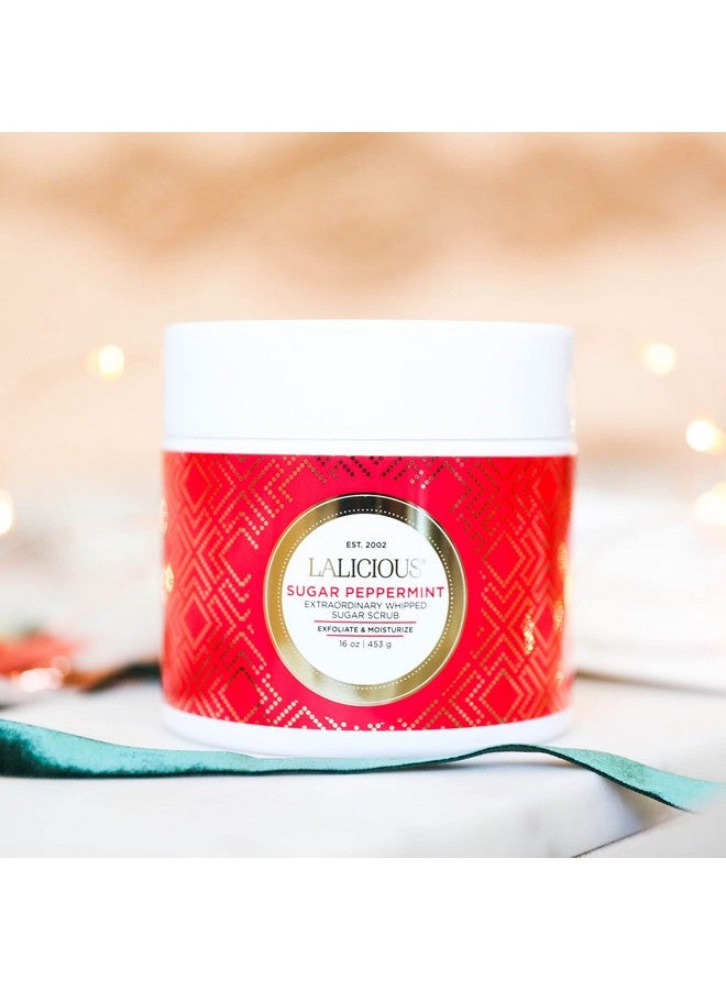 LaLicious Sugar Peppermint Extraordinary Whipped Sugar Scrub - Cane Sugar Body & Foot Scrub, Exfoliating & Moisturizing Skin Care with Coconut Oil & Honey, No Parabens (2oz) - Image 3