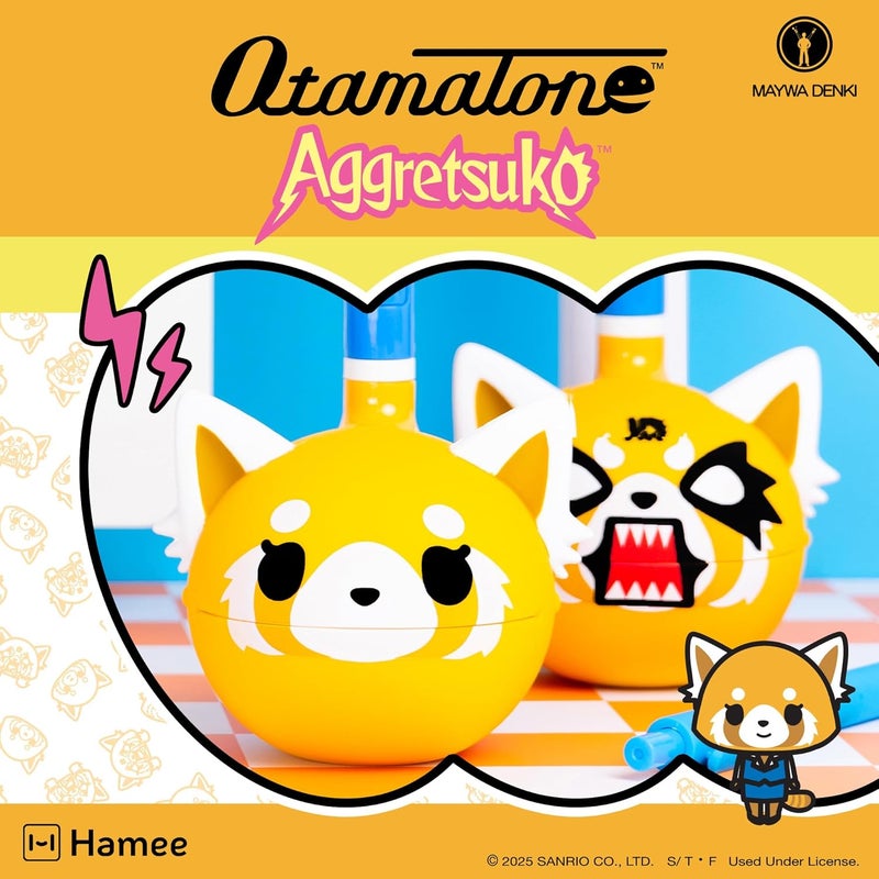 Otamatone Classic Aggretsuko Happy Sweet [Officially Licensed Sanrio] Japanese Character Electronic Musical Instrument Portable Synthesizer from Japan Maywa Denki for Children Kids and Adults Gift - Image 2