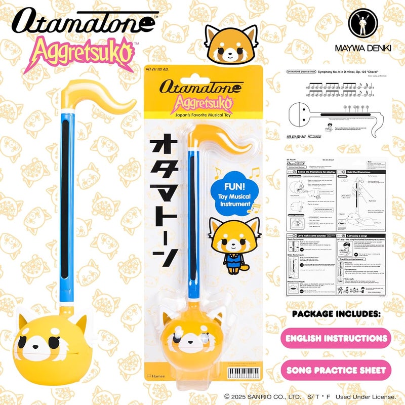Otamatone Classic Aggretsuko Happy Sweet [Officially Licensed Sanrio] Japanese Character Electronic Musical Instrument Portable Synthesizer from Japan Maywa Denki for Children Kids and Adults Gift - Image 5
